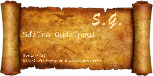 Sára Gyöngyi névjegykártya