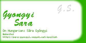 gyongyi sara business card